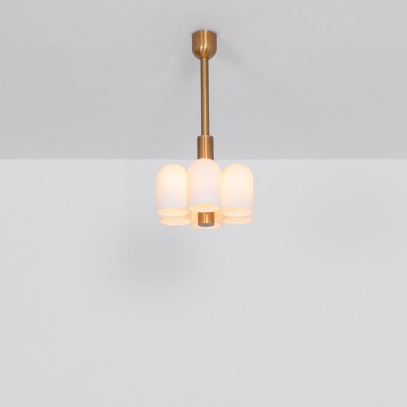 Schwung Odyssey 6 Burnished Brass Chandelier